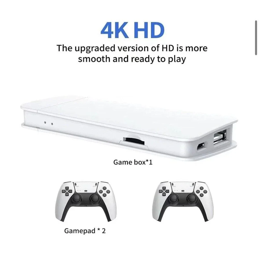 SJGAM M15 Plus Retro Video Game Console 4K HDMI Gaming Wireless 2 Controllers